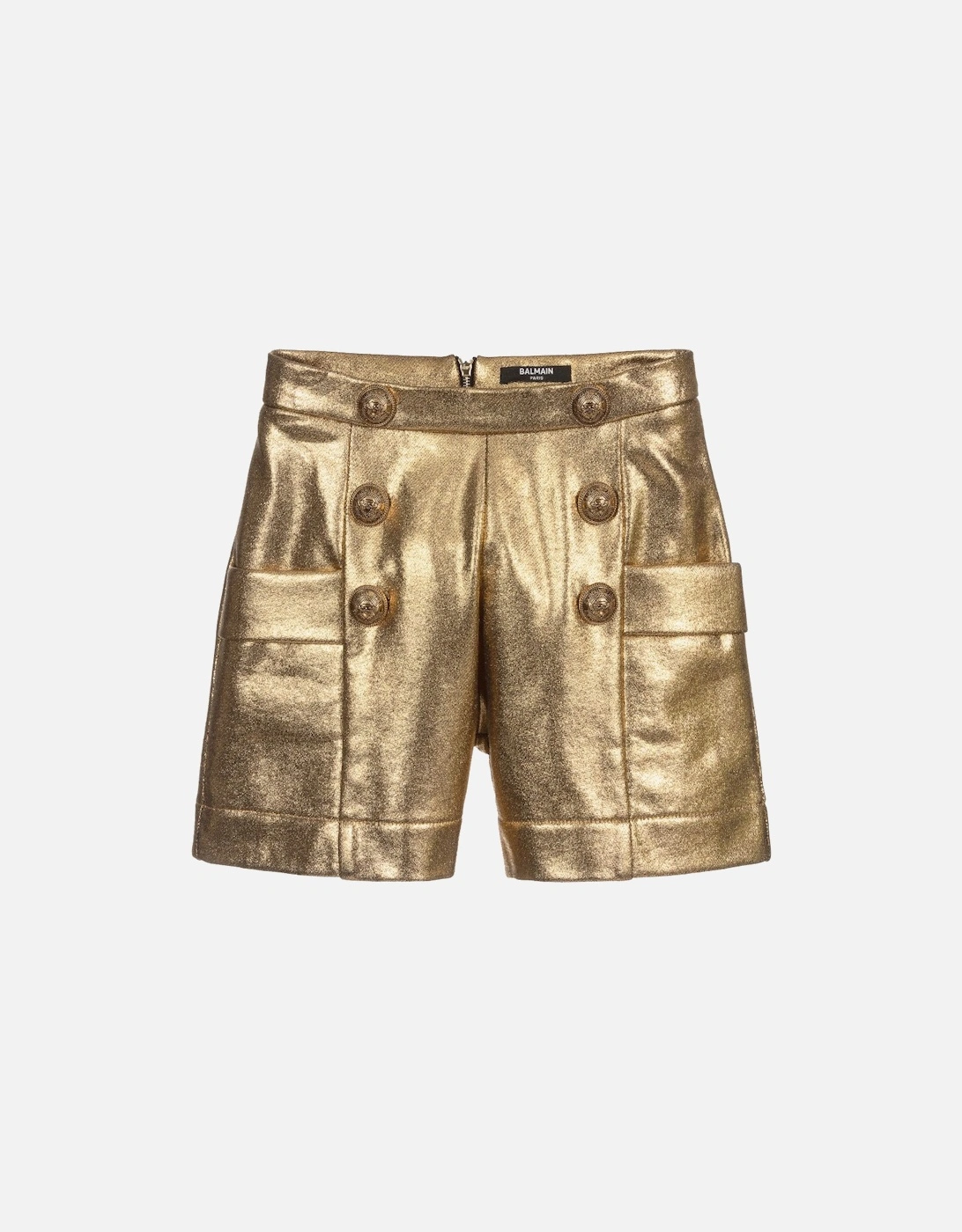 Teen Girls Metallic Shorts Gold, 4 of 3