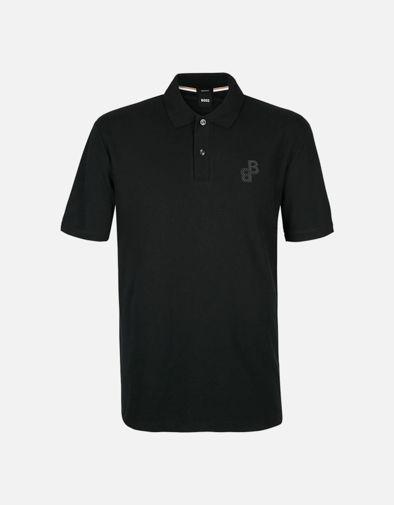 Boss Mens BB Logo Polo Black