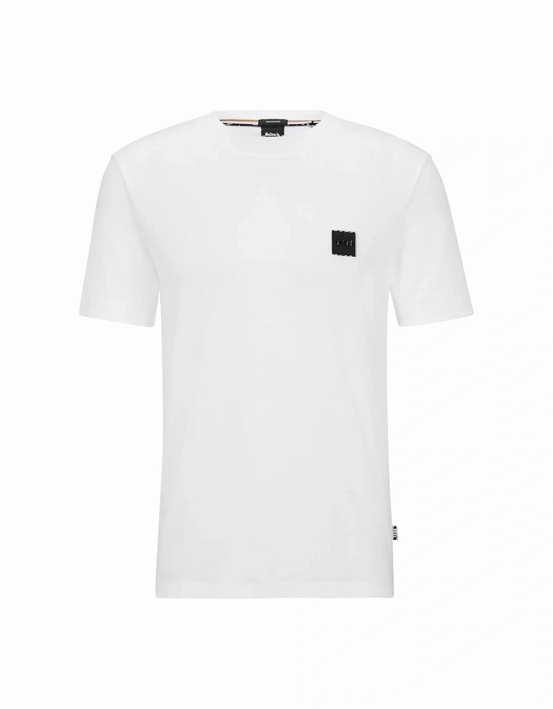 Mens Plaque Logo T-shirt White, 3 of 2
