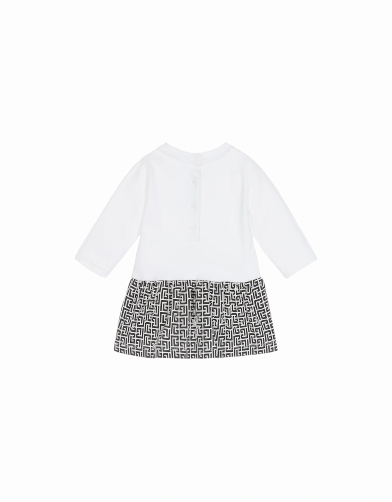 Baby Girls Logo Dress White