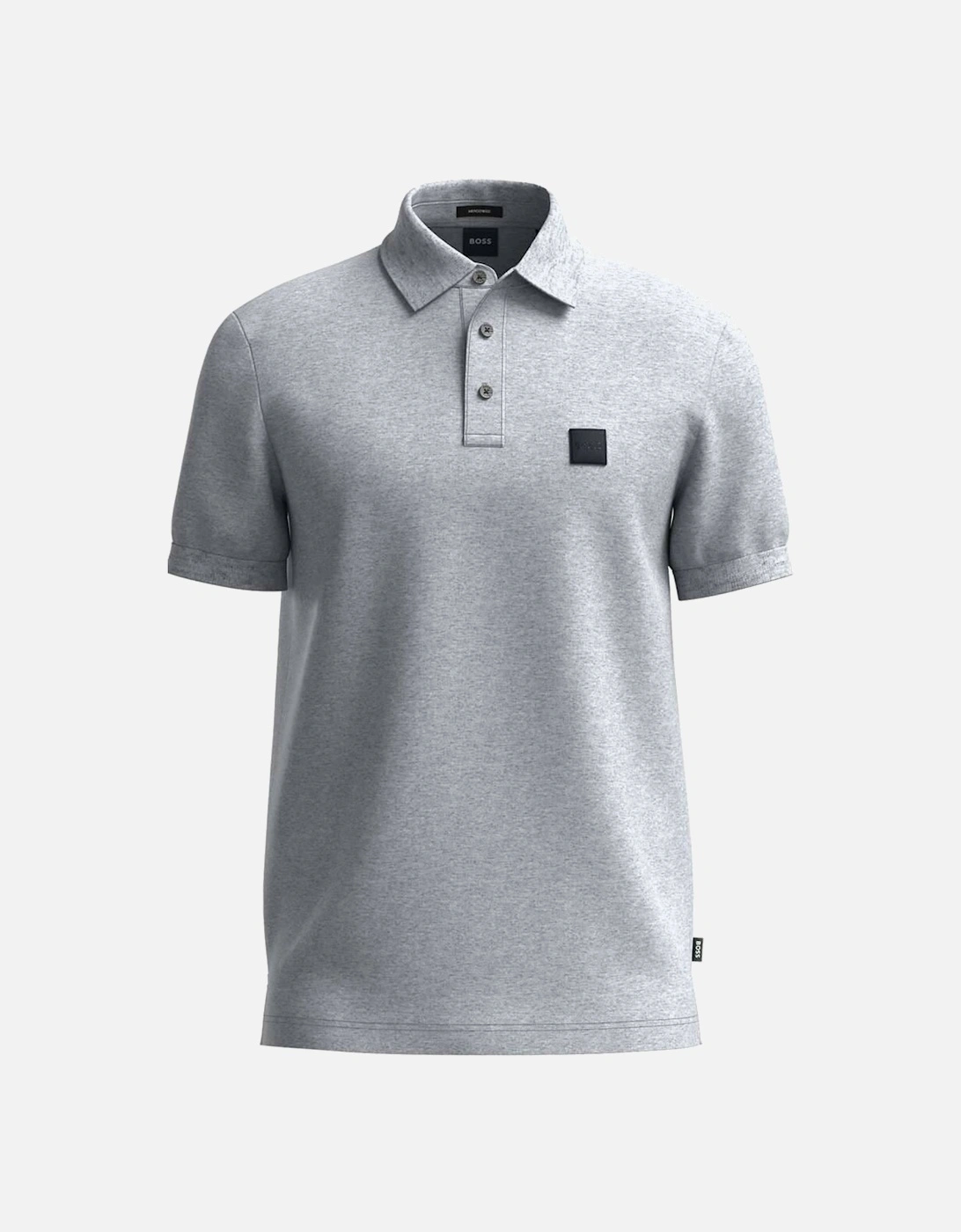 Boss Mens Logo Patch Polo Grey, 4 of 3