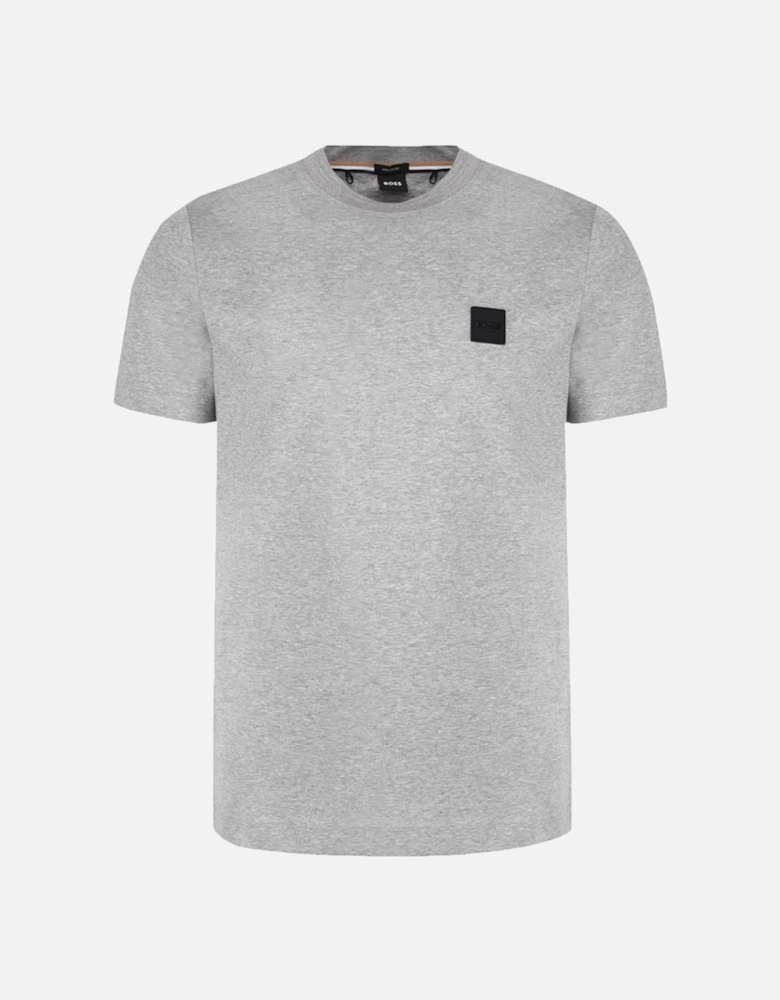 Mens Square Patch Logo T-shirt Grey