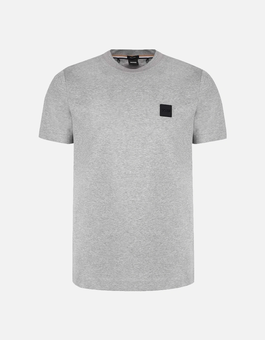 Mens Square Patch Logo T-shirt Grey, 3 of 2