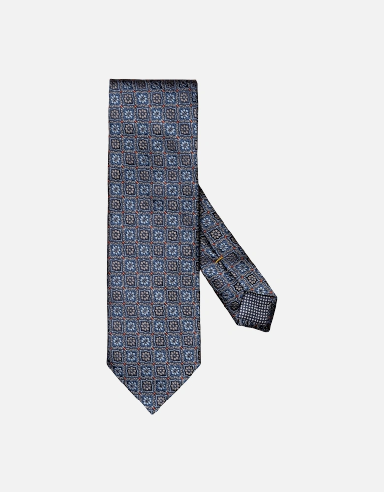 Floral Silk Tie 29 Navy