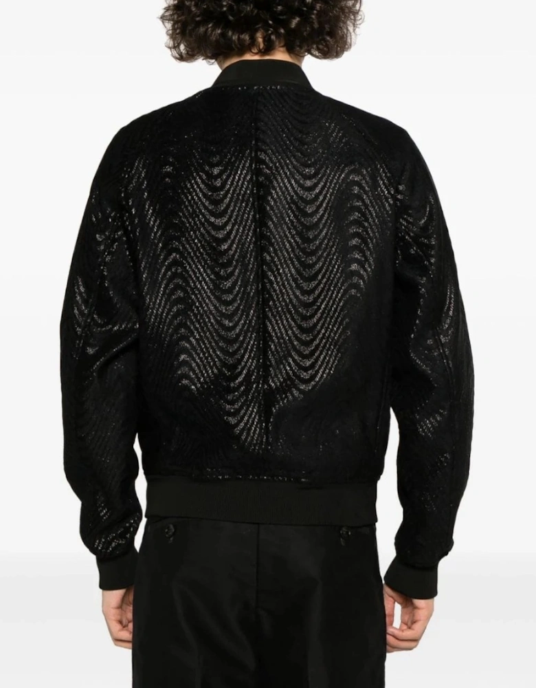 WAVE JACQUARD BOMBER