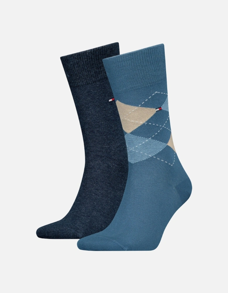 2 Pack Men's Check Sock