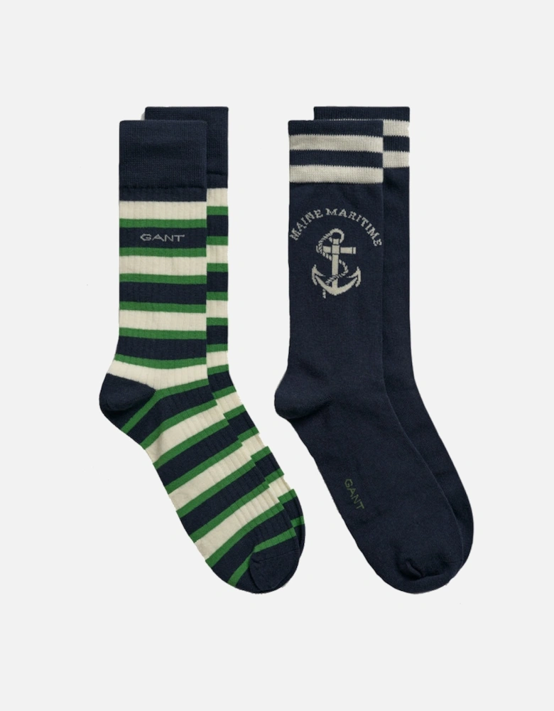 2 Pack Men's Maritime Socks