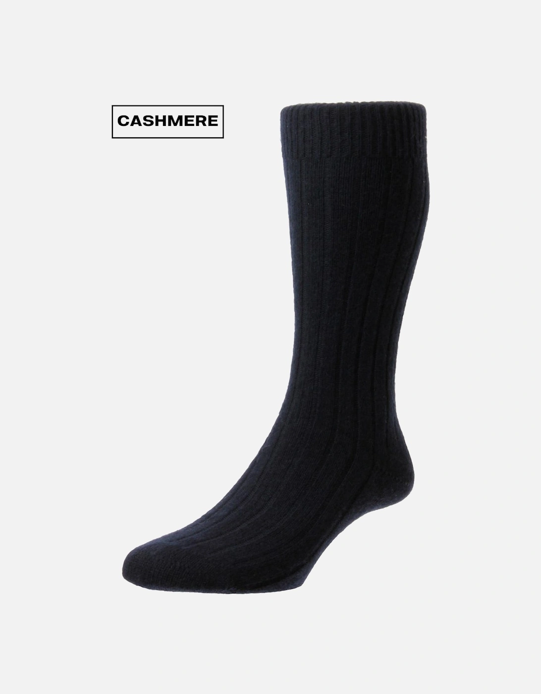 Men's Cashmere Waddington Rib Sock, 2 of 1