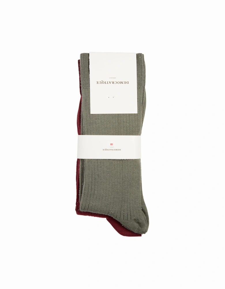 2 Pack Men's Fine Rib Sock