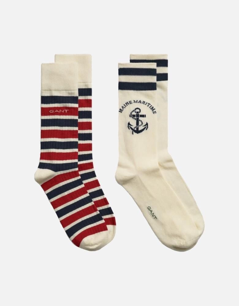 2 Pack Men's Maritime Socks