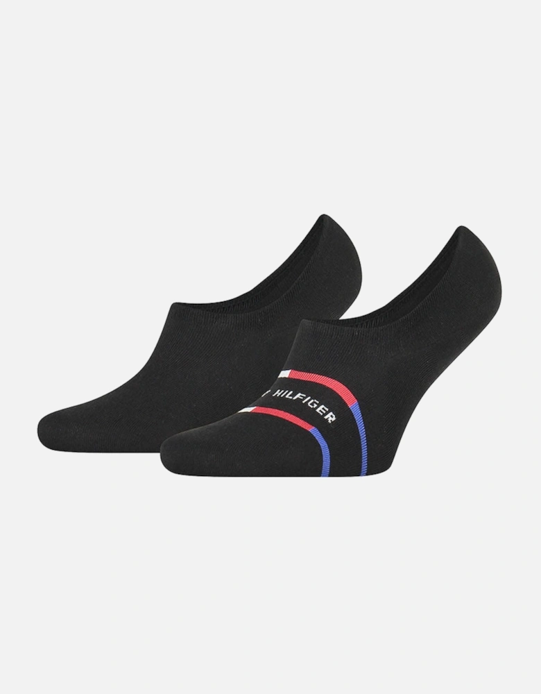 2 Pack Men's Breton Stripe Footie Socks
