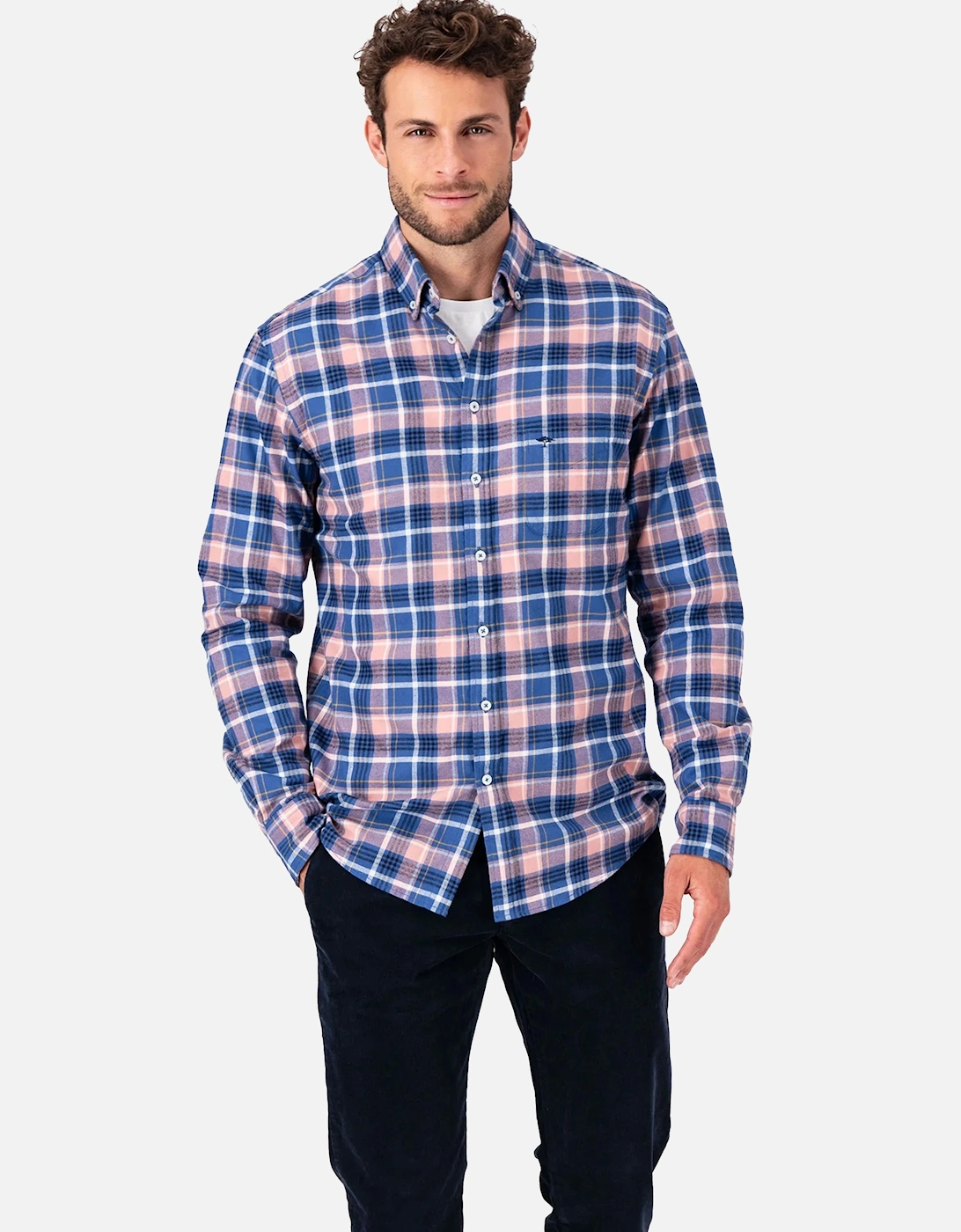 Fynch-Hatton Long Sleeved Shirt Pale Berry