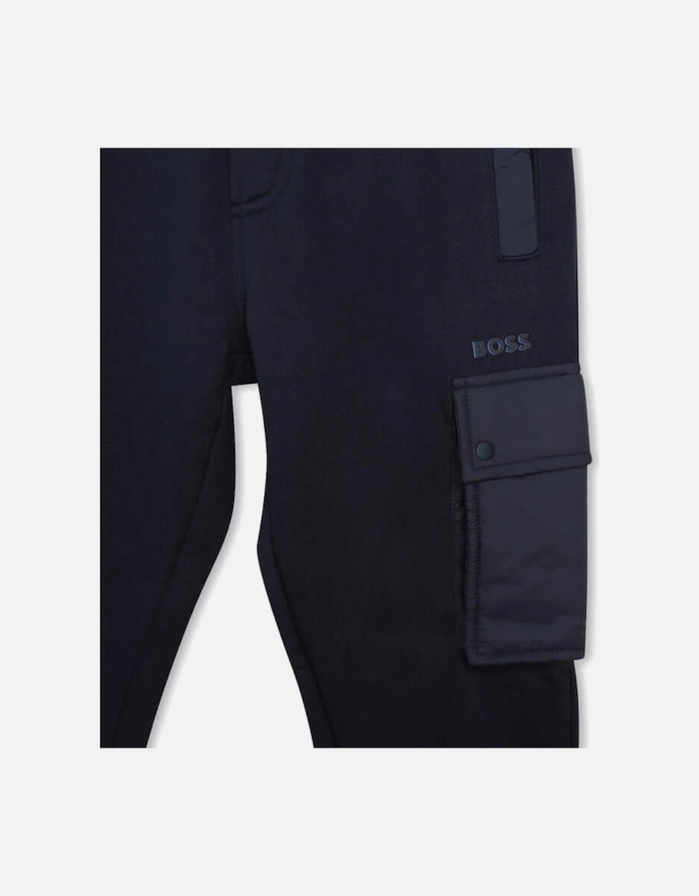 Boys Navy Jogging Bottoms