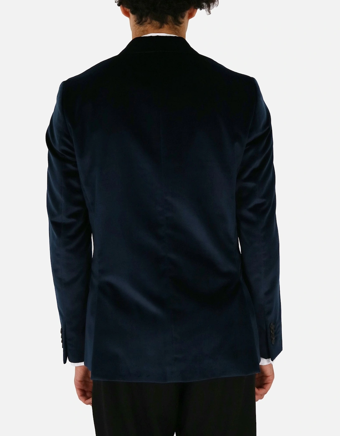 Tailored Velvet Navy Blazer