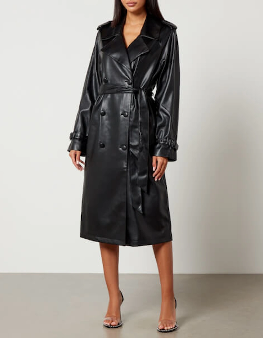 Chino Faux-Leather Trench Coat, 2 of 1