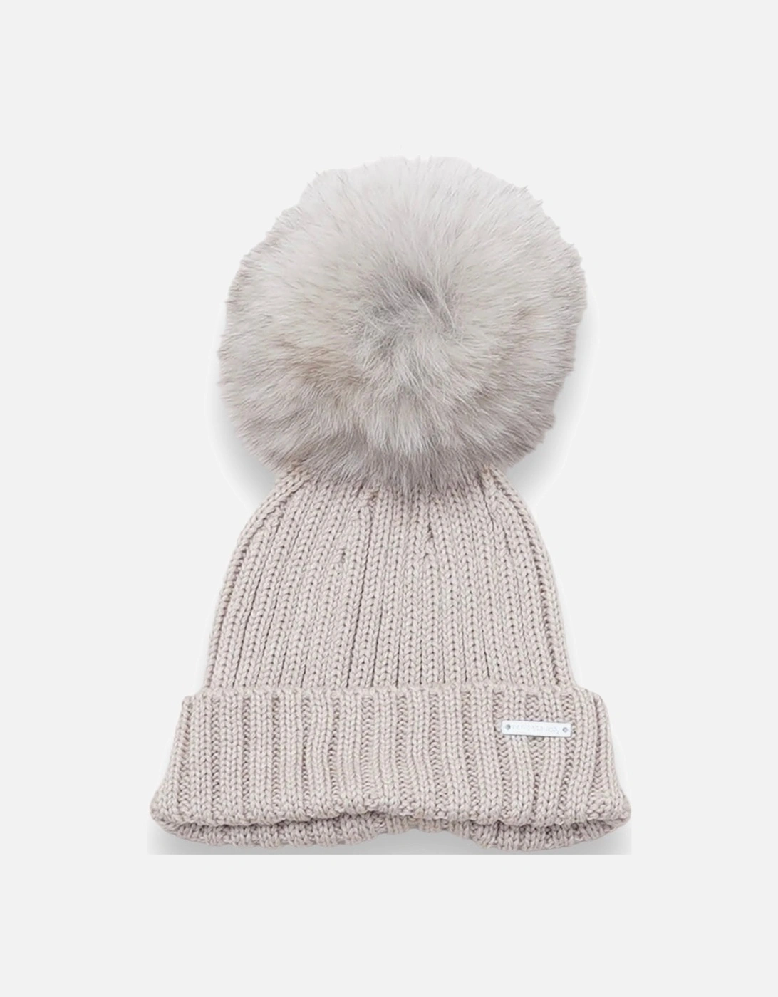 Camel Faux Fur Ribbed Hat, 2 of 1