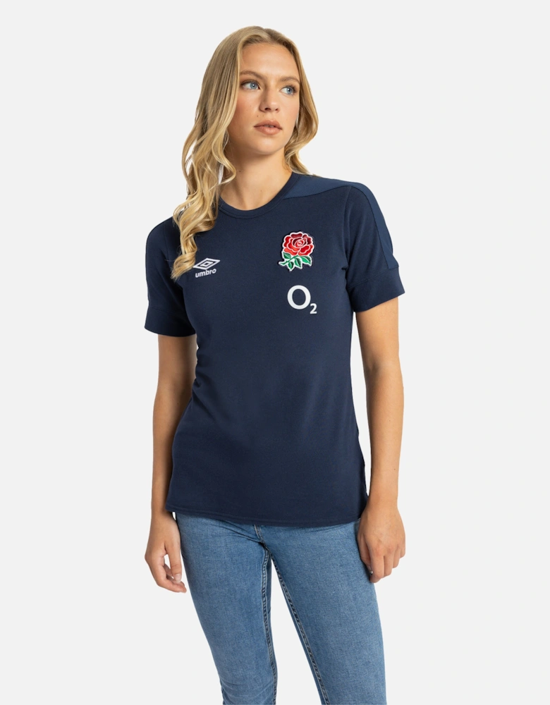 Womens/Ladies 23/24 England Rugby Presentation T-Shirt