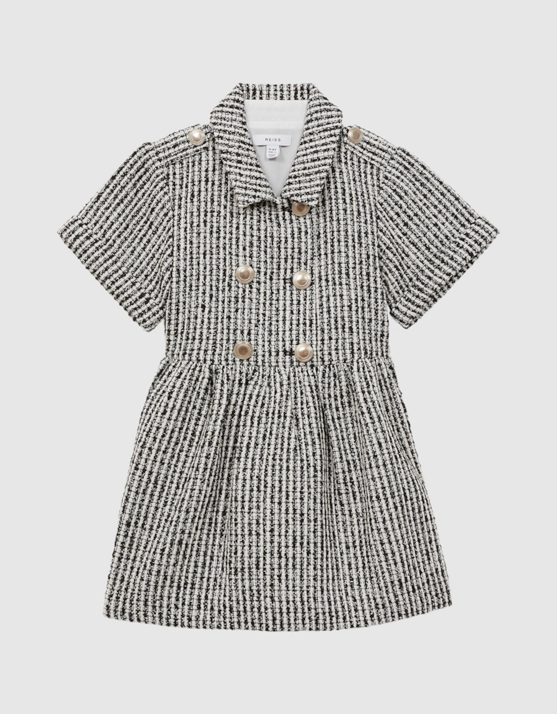 Tweed Double Breasted Dress