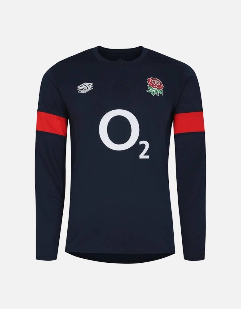 Mens 23/24 England Rugby Relaxed Fit Long-Sleeved Training Jersey