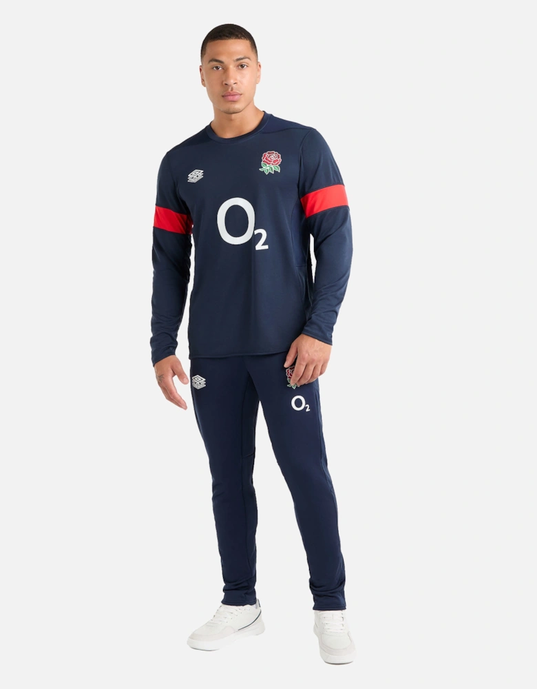 Mens 23/24 England Rugby Relaxed Fit Long-Sleeved Training Jersey