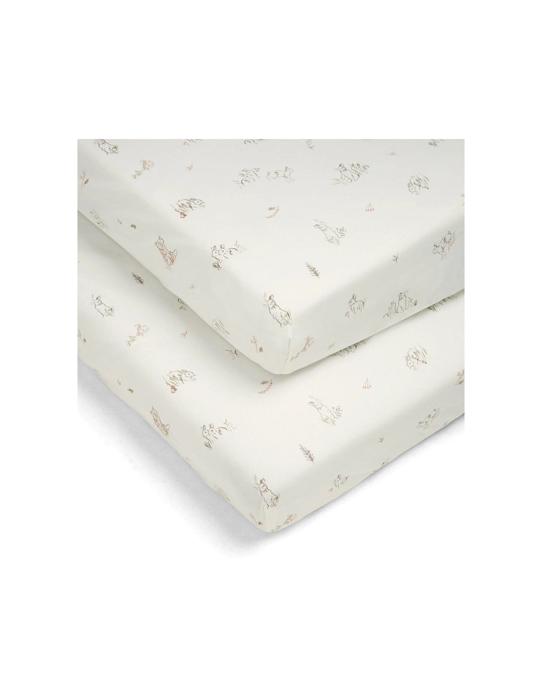 2 Cot/Bed Fitted Sheets - Bunny/Fox, 3 of 2