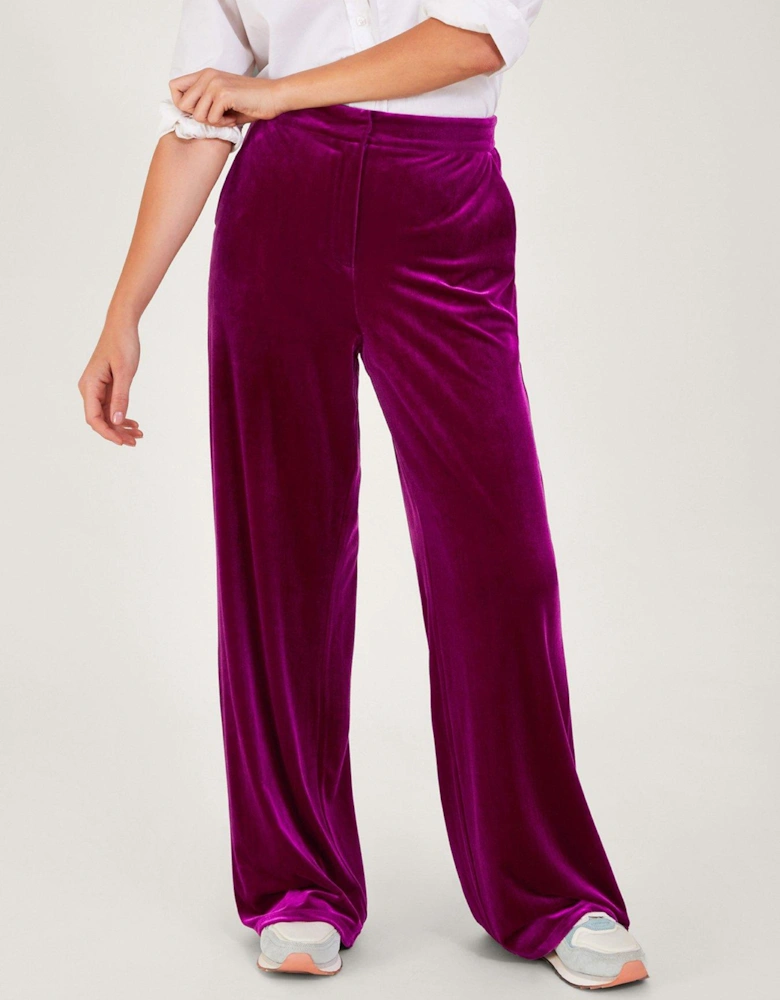 Edith Wide Leg Trousers - Pink