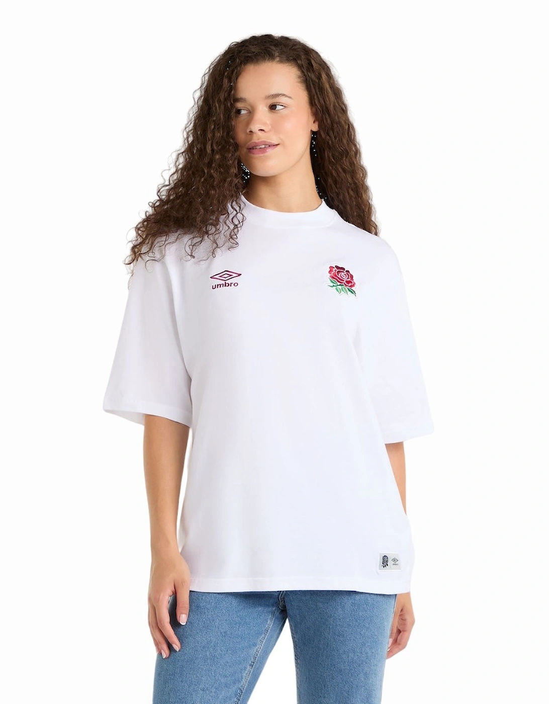 Womens/Ladies Dynasty England Rugby Oversized T-Shirt, 5 of 4