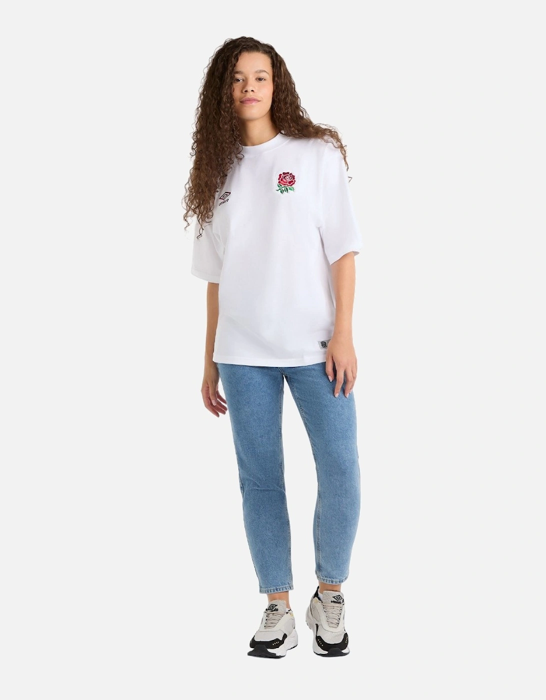 Womens/Ladies Dynasty England Rugby Oversized T-Shirt