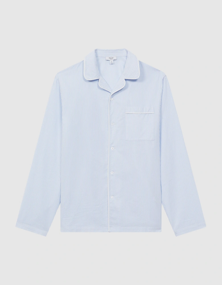 Striped Cotton Button-Through Pyjama Shirt