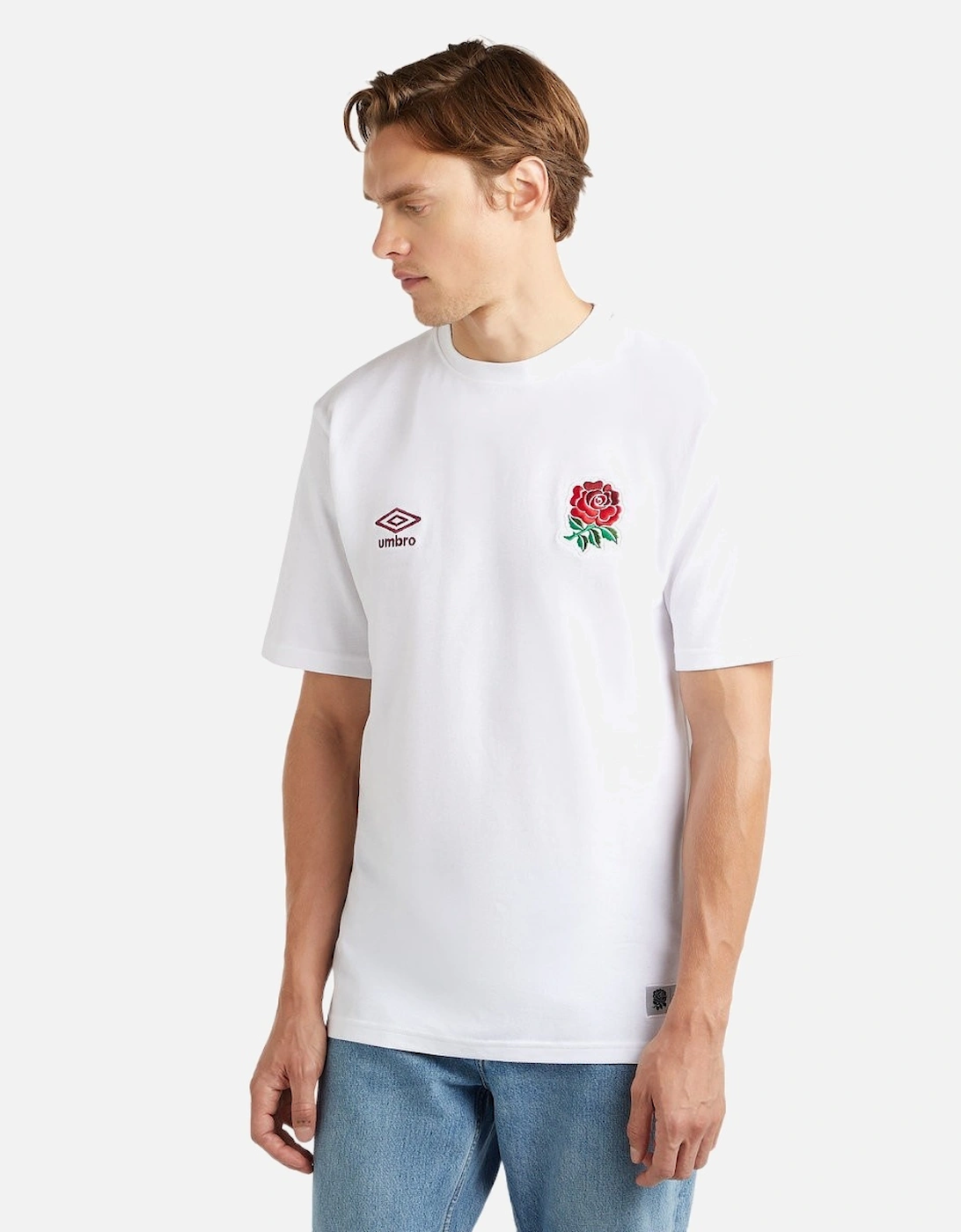 Mens Dynasty England Rugby Piqué T-Shirt, 5 of 4