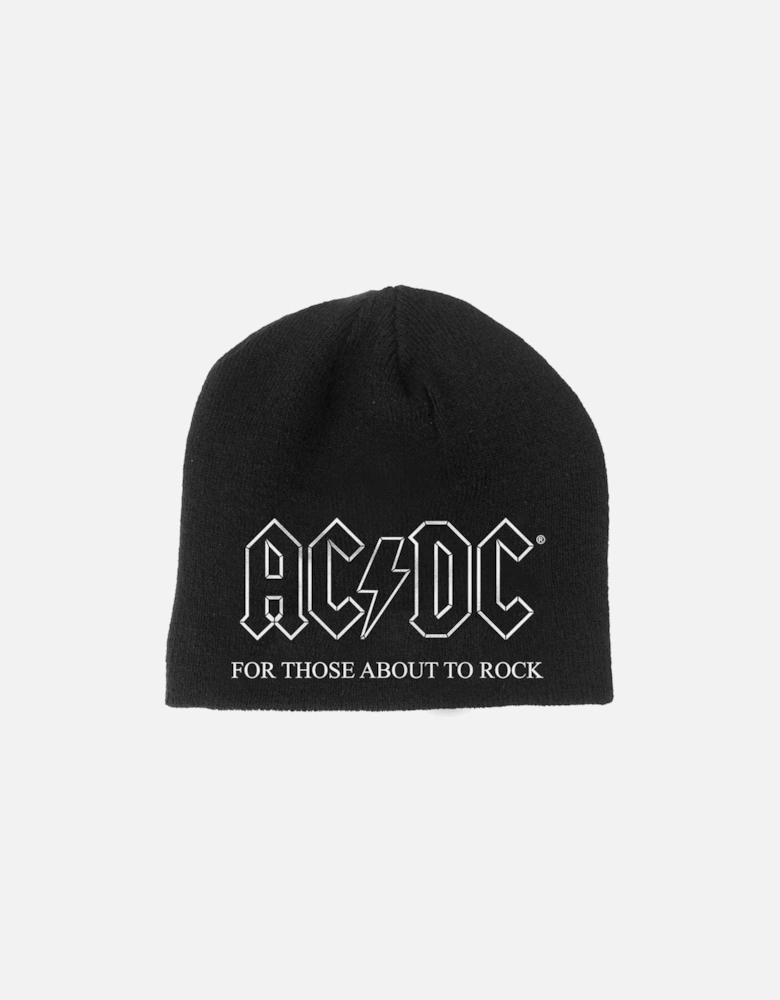 Unisex Adult For Those About To Rock Back Print Beanie
