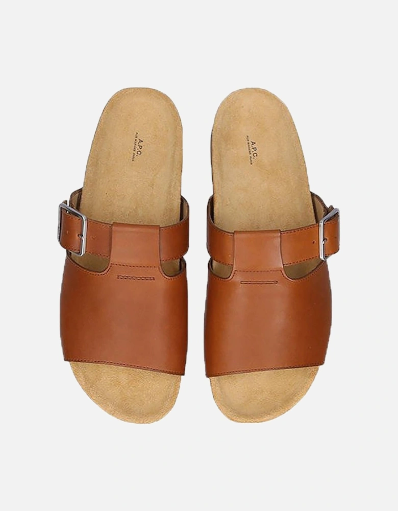 A.P.C Men's Gabriel Sandals Brown