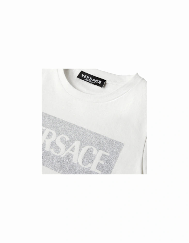 Girls Logo Print T-Shirt White