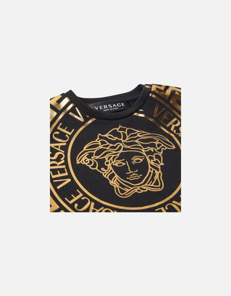 Baby Boys Medusa Print T-Shirt Black