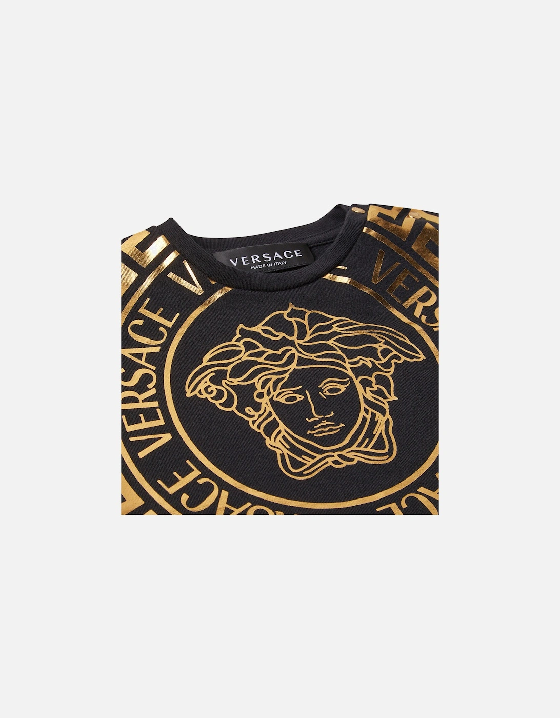 Baby Boys Medusa Print T-Shirt Black