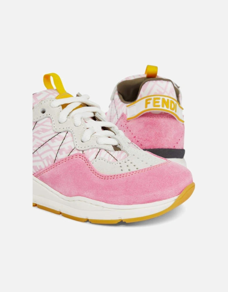 FF Suede Trim Sneakers Pink