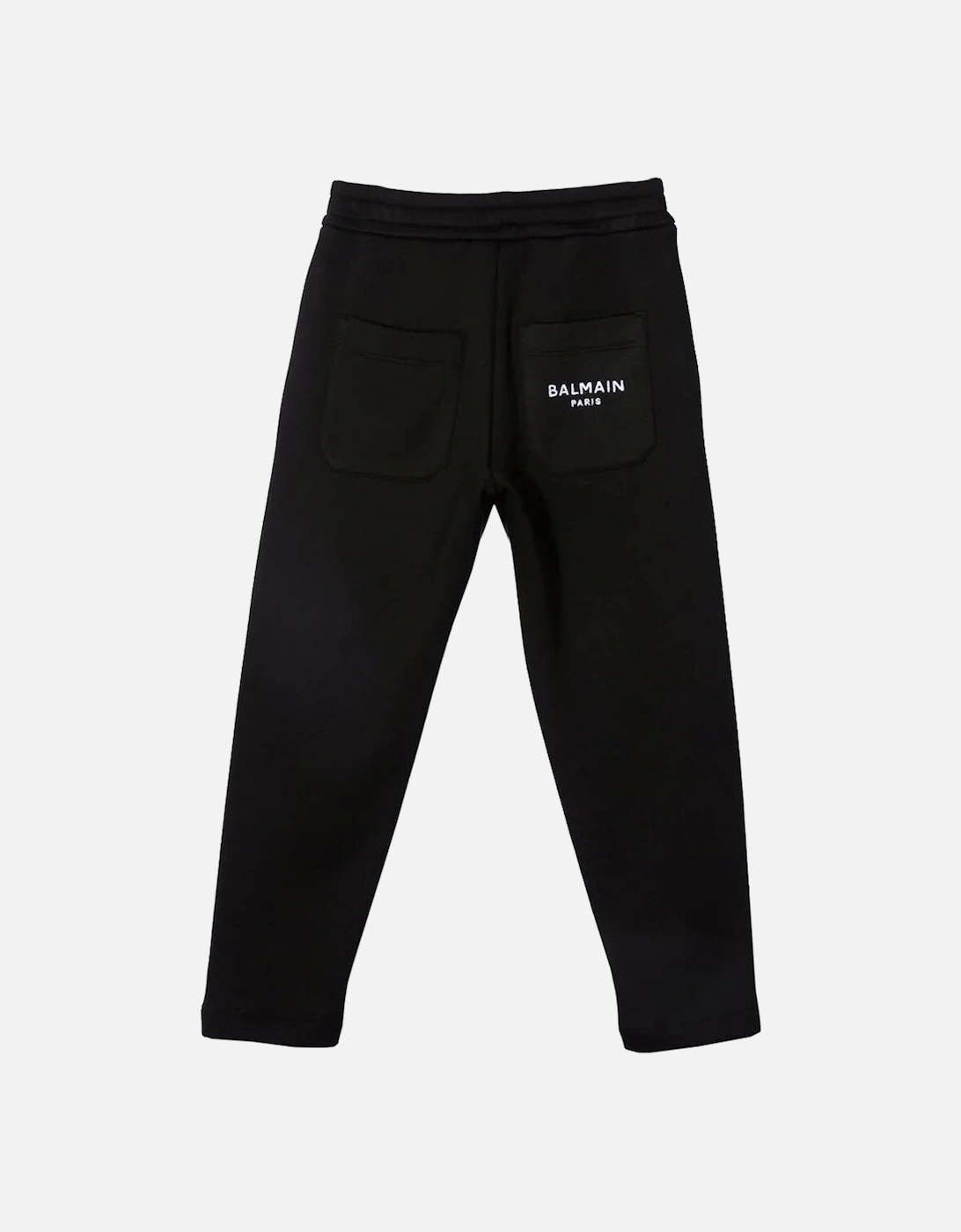 Boys Embossed Logo Print Joggers Black