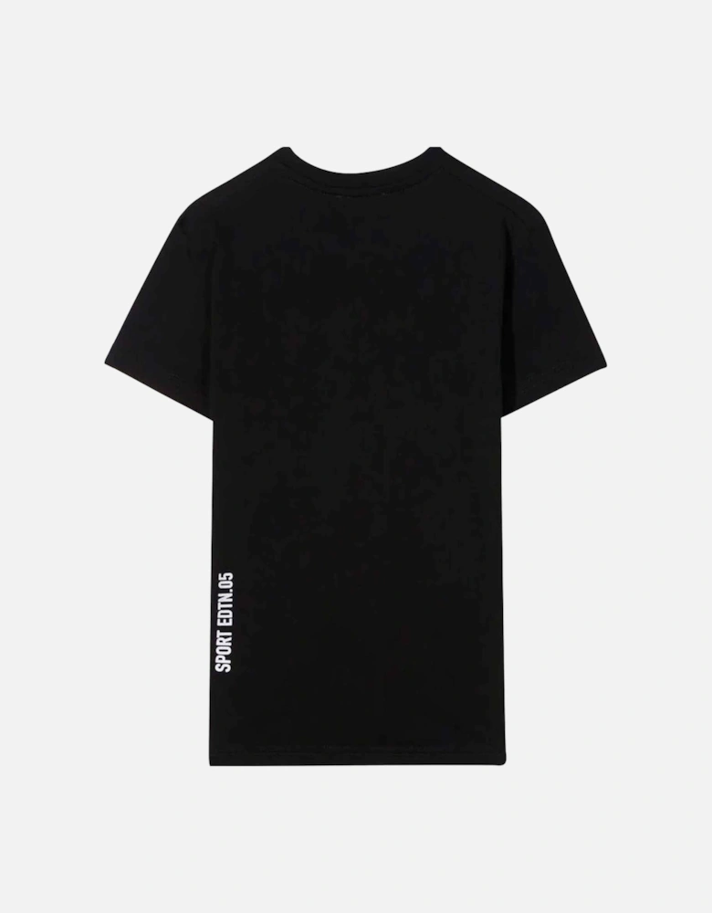 Boys Cotton Logo T-shirt Black