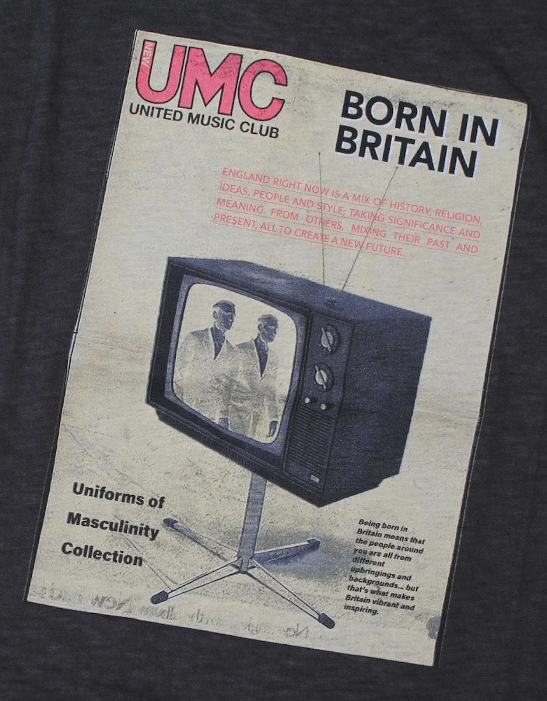 Men's 'UMC' Graphic Print T-Shirt Grey