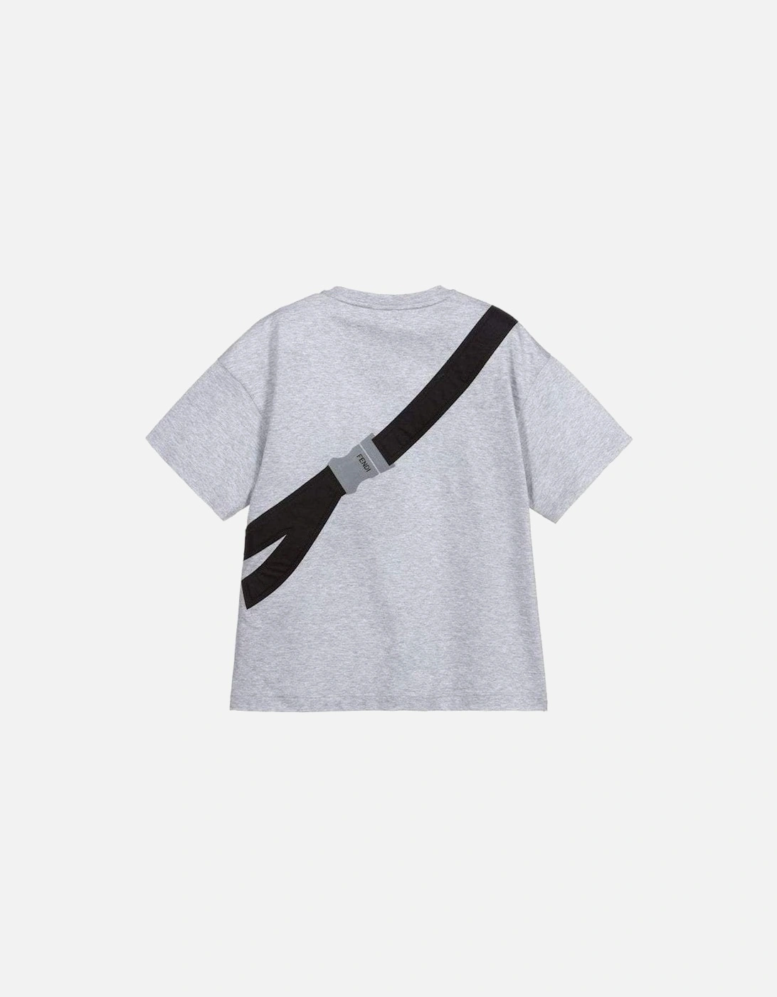 Boys T-shirt Pouch Print Grey