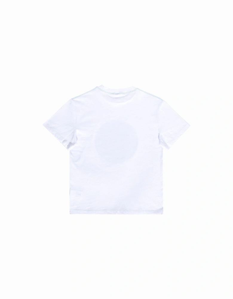 Unisex Circle logo T-shirt White