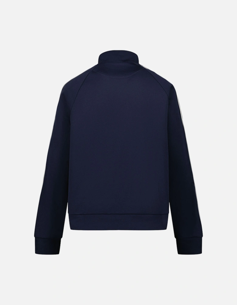 Boys Embossed Logo Zip Top Navy