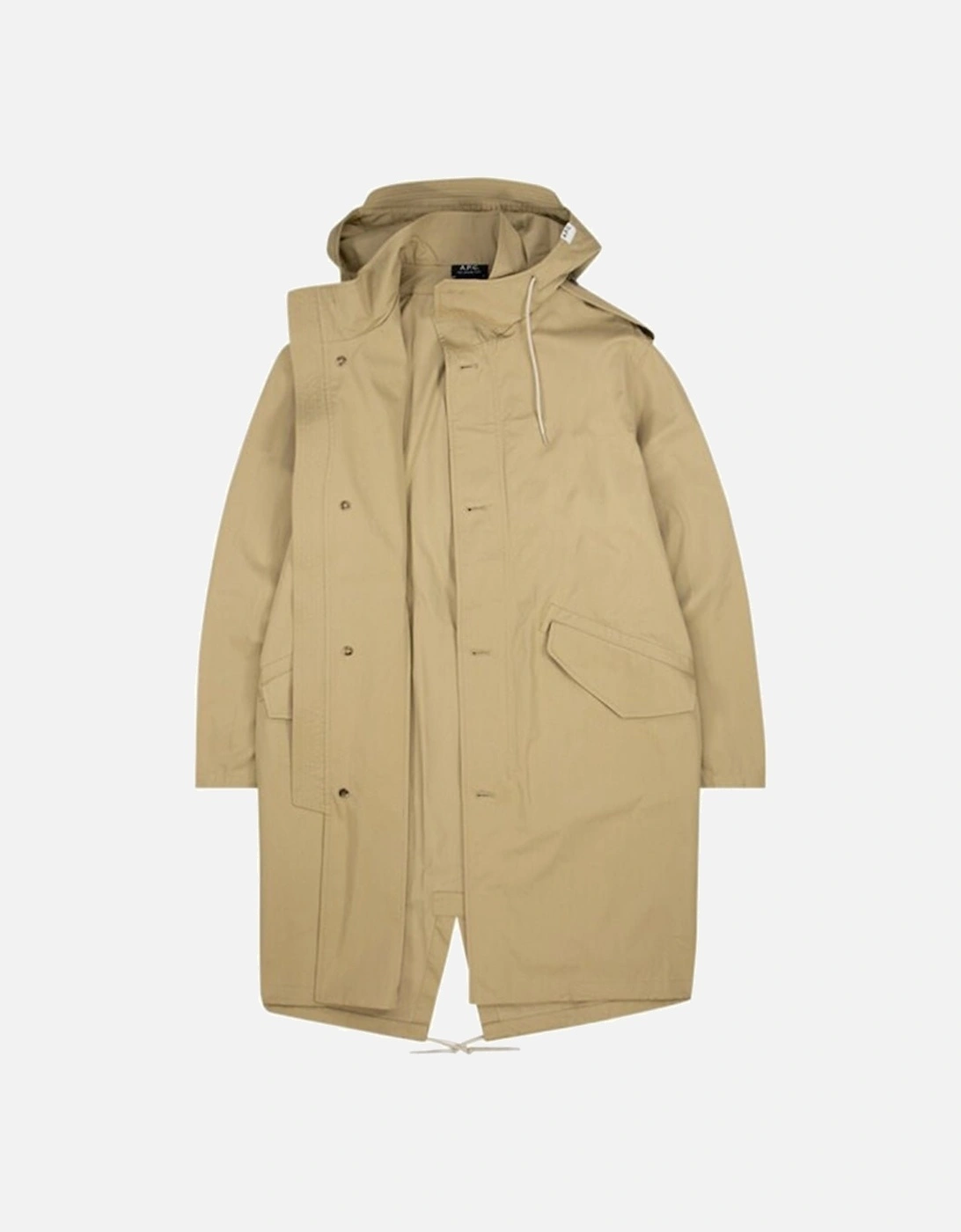 A.p.c Mens Antoine Parka Jacket Beige