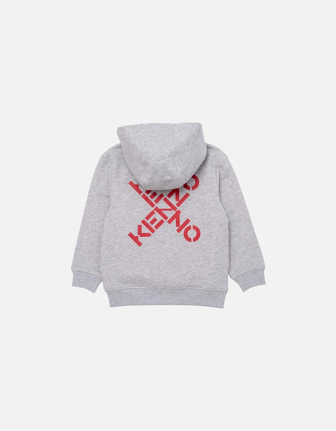 Boys Big X Logo Hoodie Grey