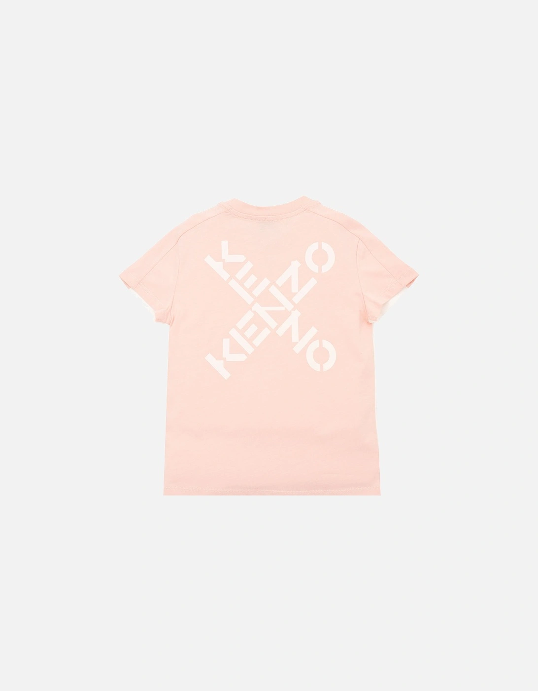 Girls Logo Crew Neck T-Shirt Pink