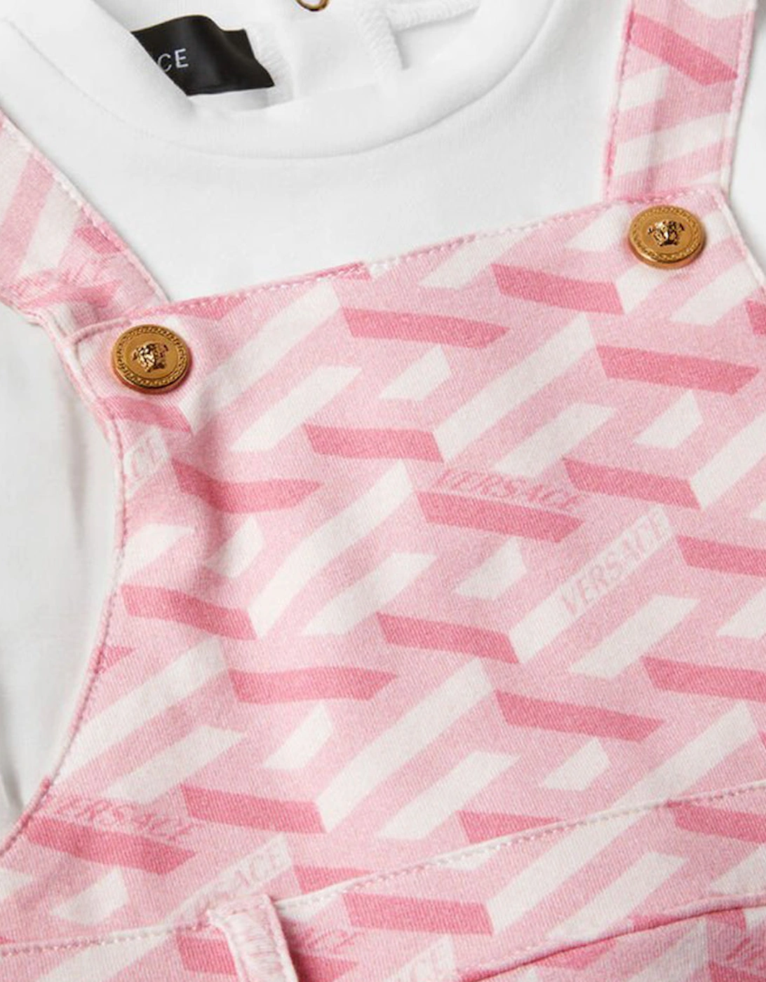 Baby Girls La Greca Overalls Pink