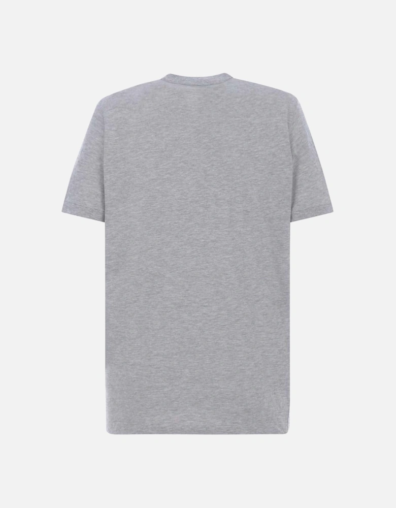 Men's Leaf Print Short Sleeve T-Shirt Grey