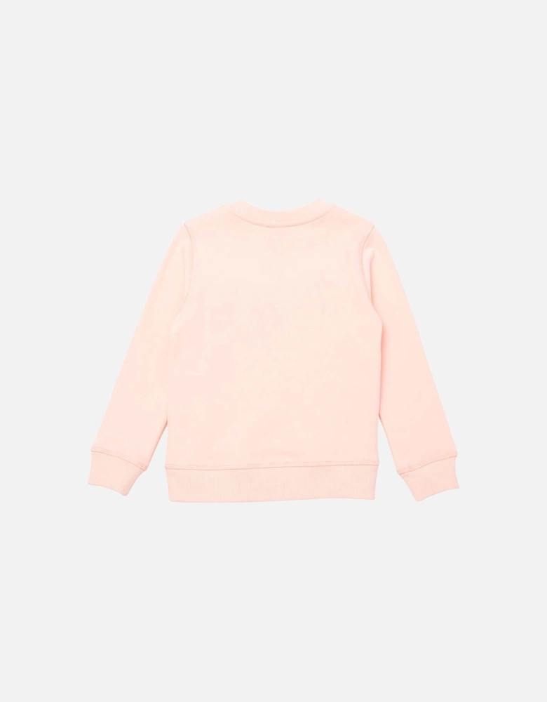 Girls Elephant Logo Sweater Pink
