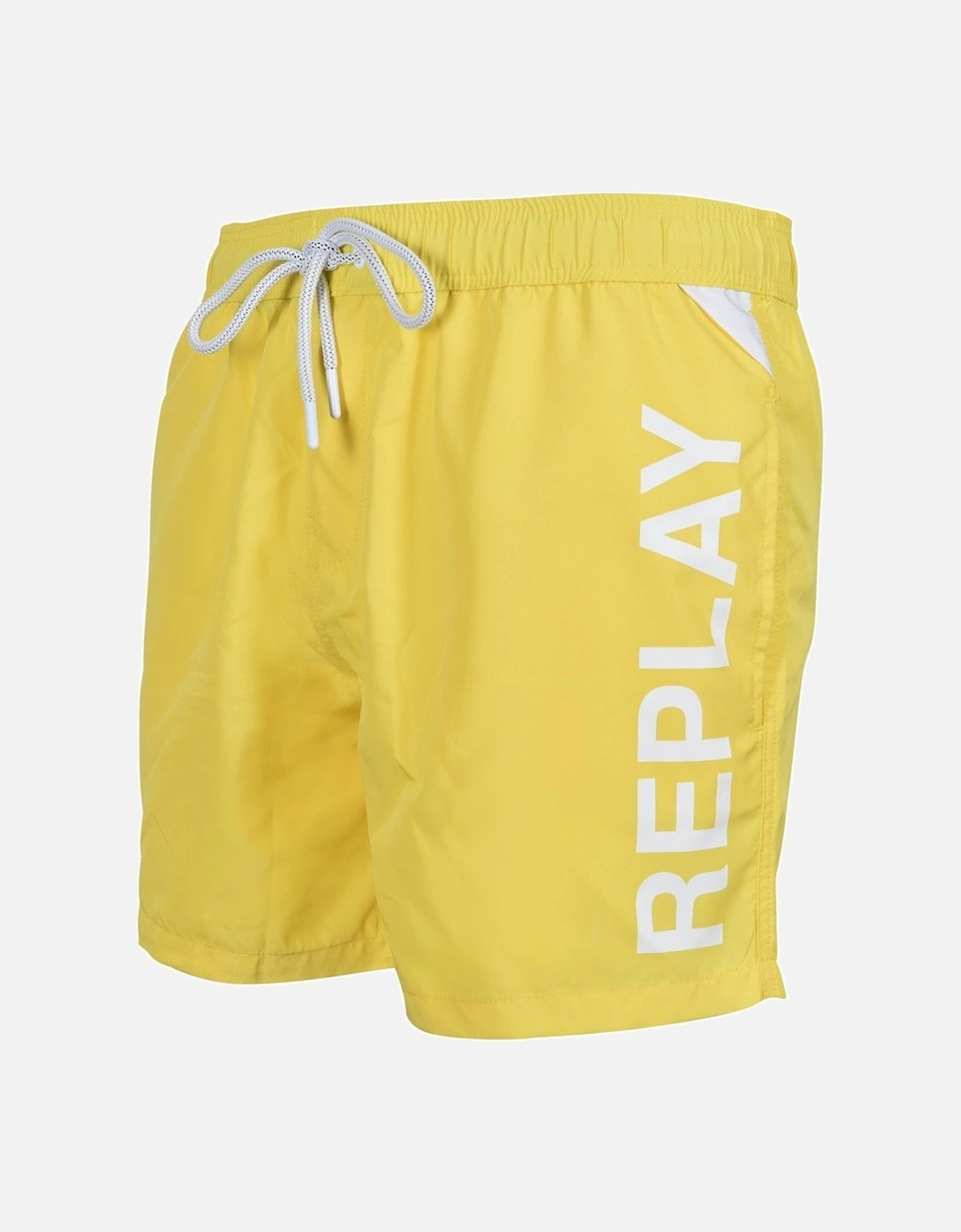 Mens Logo Swim Shorts Yellow