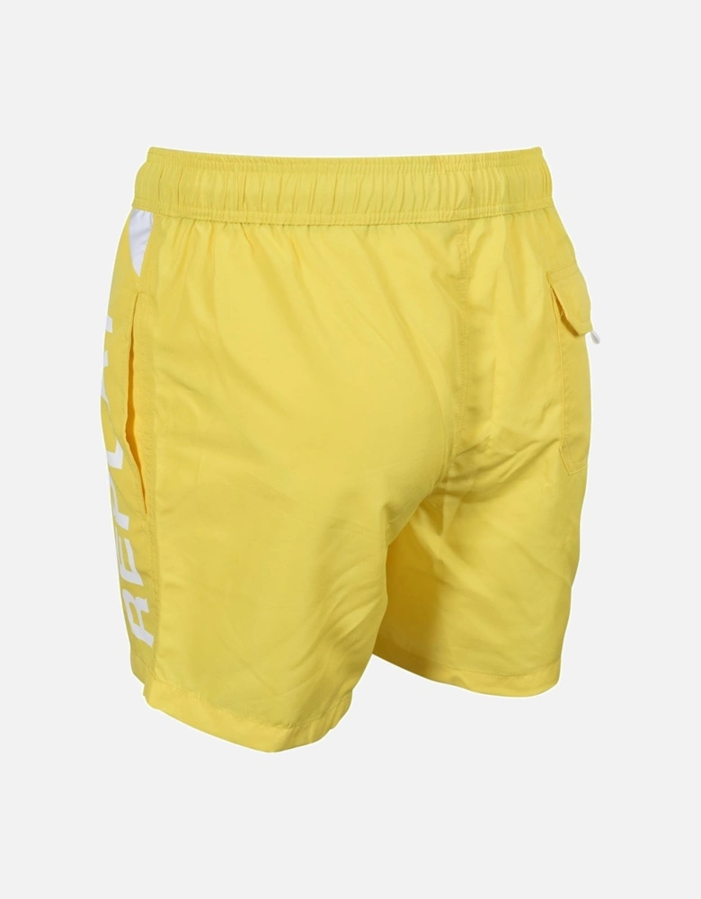 Mens Logo Swim Shorts Yellow